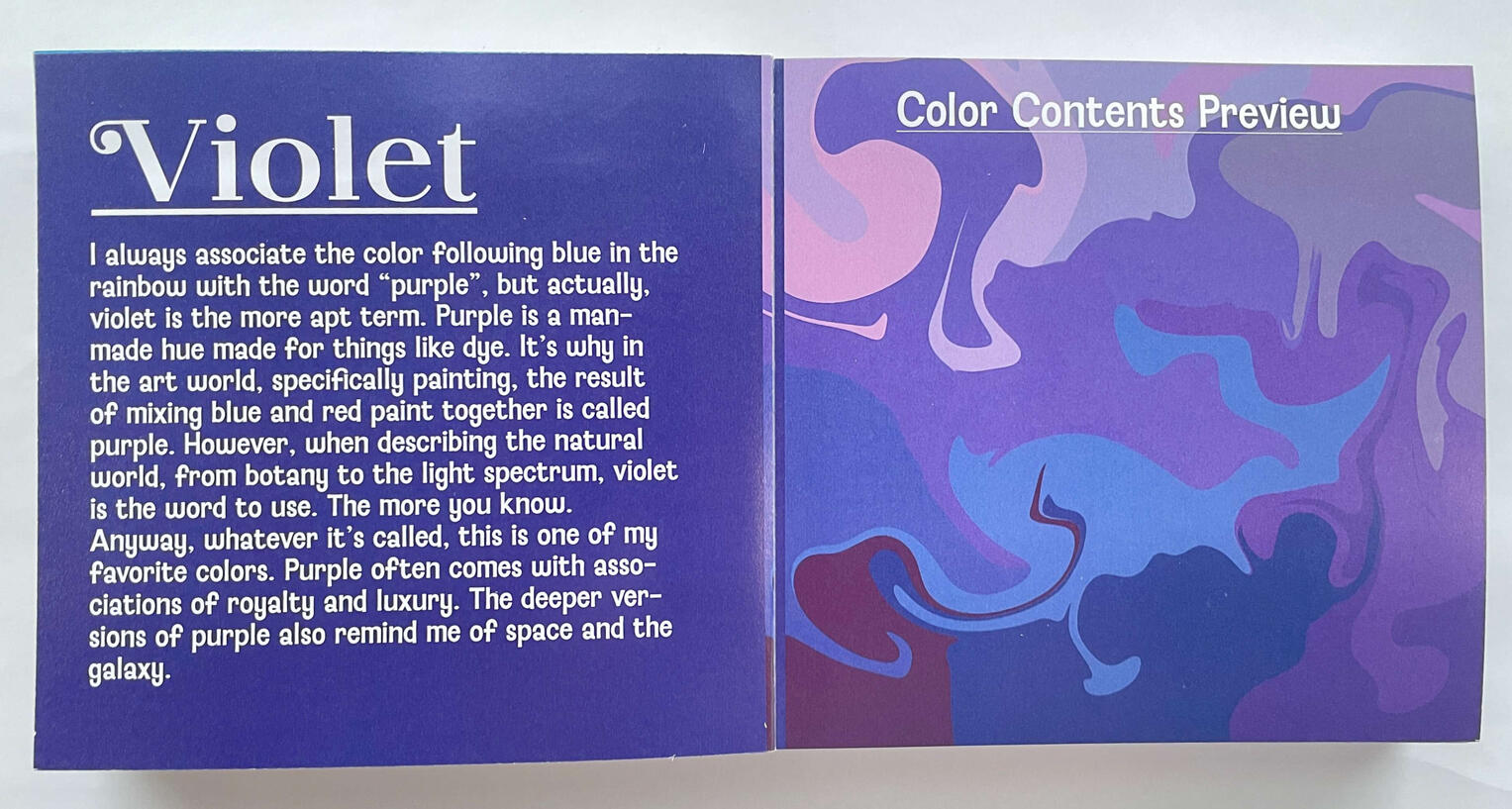 Violet chapter introduction spread